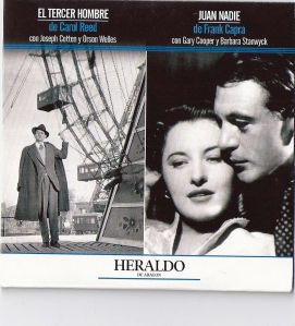 Cubierta del DVD de la película "El tercer hombre", distribuida con la edición dominical de Heraldo de Aragón